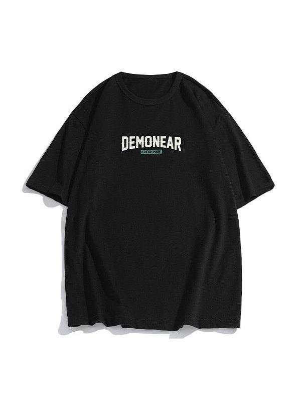 EMMIOL T-shirt grafica Demonear da uomo in cotone