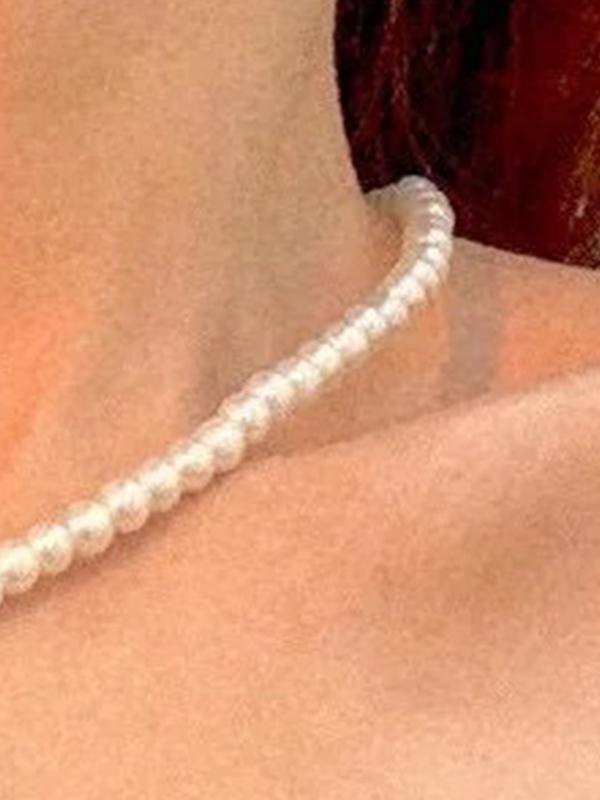 Emmiol Free shipping 2024 Rhinestone Pin Decor Faux Pearl