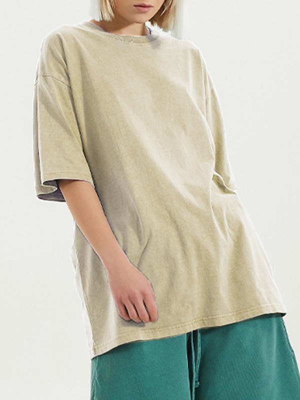 EMMIOL Camiseta con lavado vintage para hombre