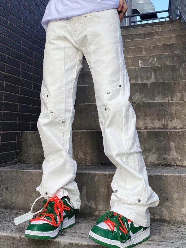 EMMIOL Schlaghose mit Nietendetail für Herren