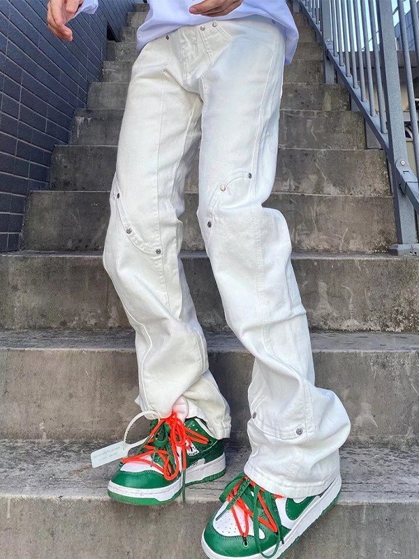 EMMIOL Schlaghose mit Nietendetail für Herren