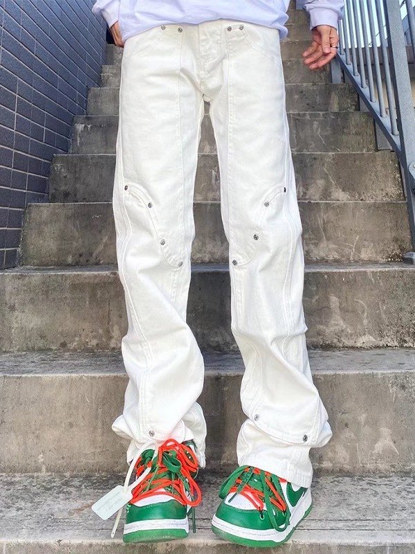 EMMIOL Schlaghose mit Nietendetail für Herren