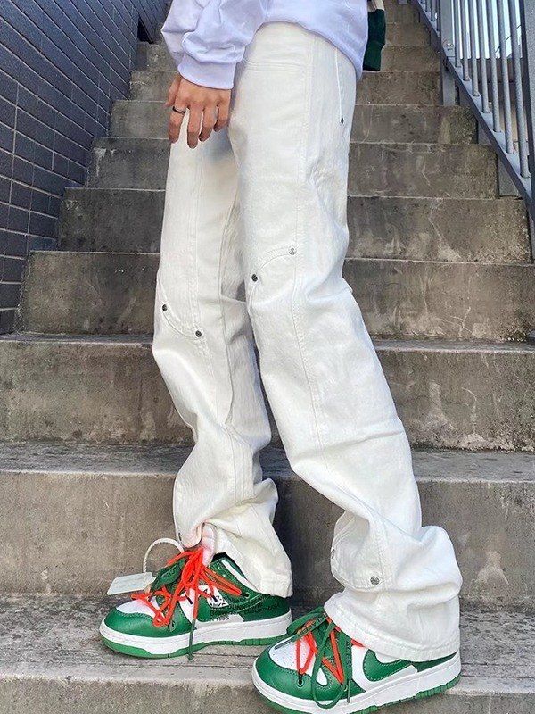 EMMIOL Schlaghose mit Nietendetail für Herren