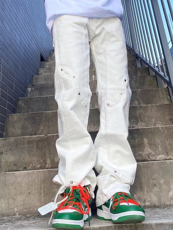 EMMIOL Schlaghose mit Nietendetail für Herren