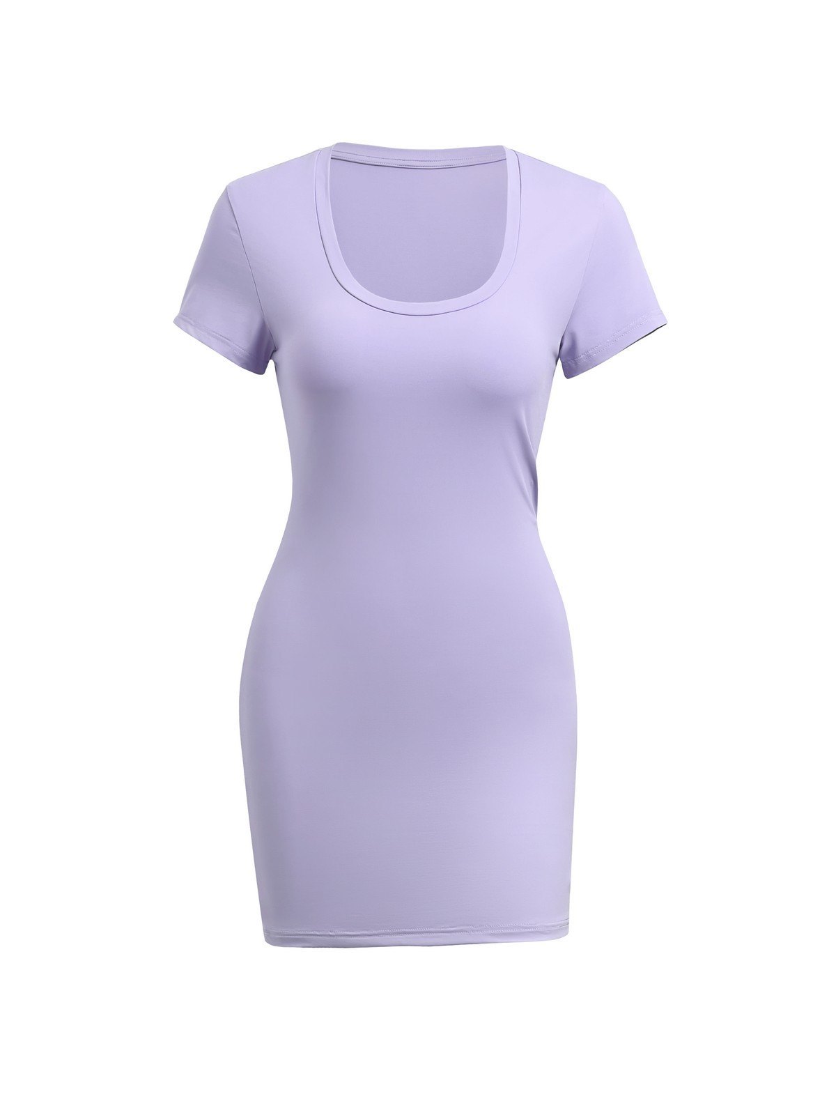 EMMIOL Emmiol Solid Color Basic Mini Dresses