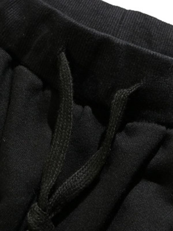 EMMIOL Shorts de jogger bordados con letras góticas para hombre