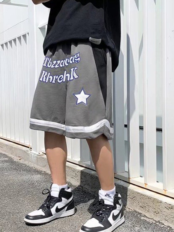 EMMIOL Bedruckte knielange Jogger-Shorts für Herren