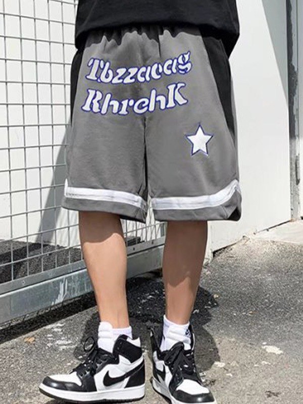 EMMIOL Bedruckte knielange Jogger-Shorts für Herren