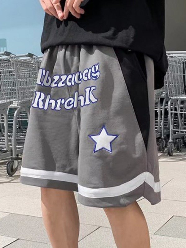 EMMIOL Bedruckte knielange Jogger-Shorts für Herren
