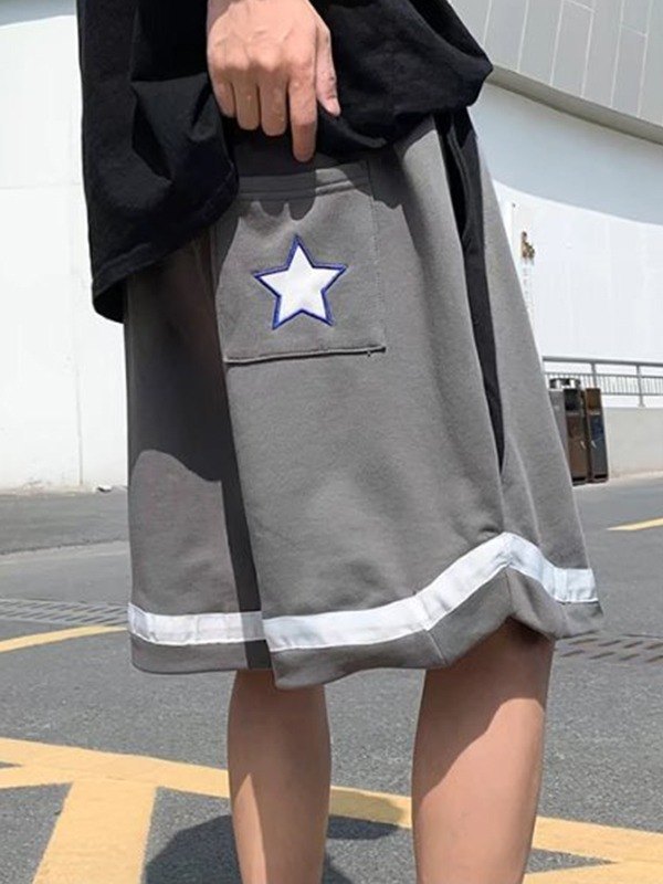EMMIOL Bedruckte knielange Jogger-Shorts für Herren