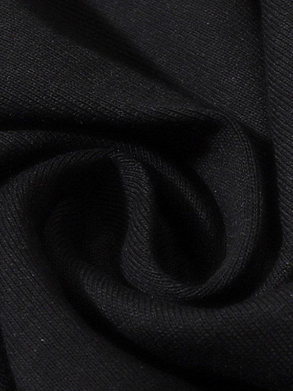 EMMIOL Camiseta con estampado de letras góticas punk salpicadas para hombre