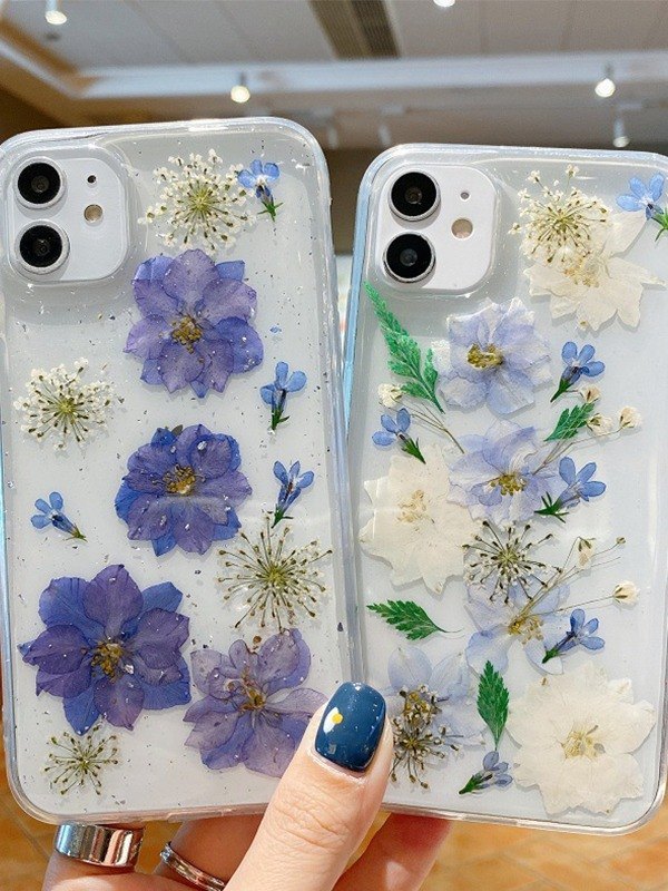 EMMIOL Estuche para teléfono suave con patrón floral