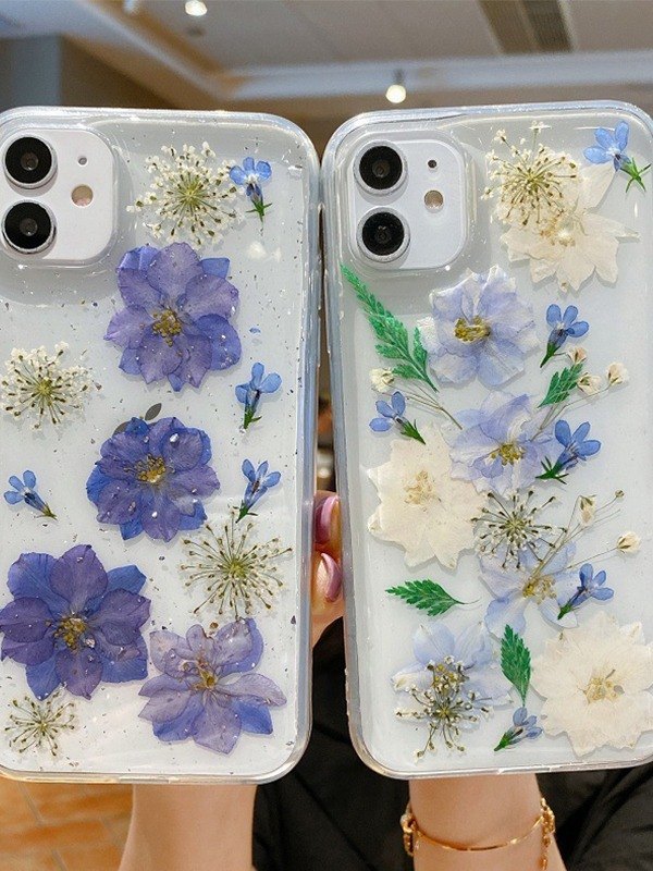 EMMIOL Estuche para teléfono suave con patrón floral