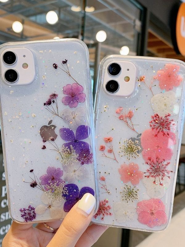 EMMIOL Glitter Floral Pattern Phone Case