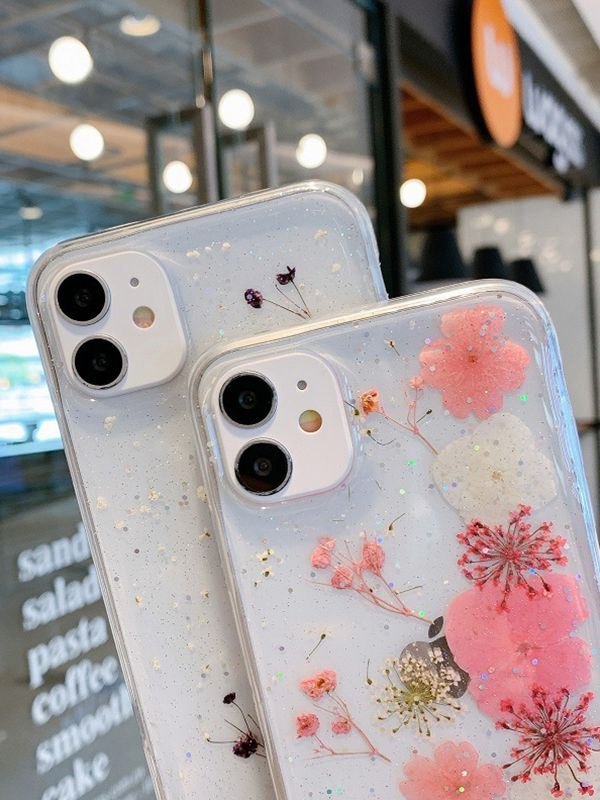 EMMIOL Glitter Floral Pattern Phone Case