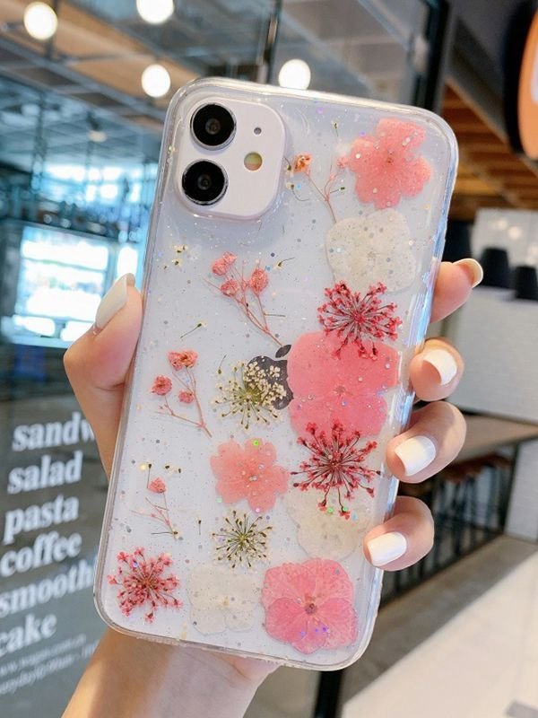 EMMIOL Glitter Floral Pattern Phone Case