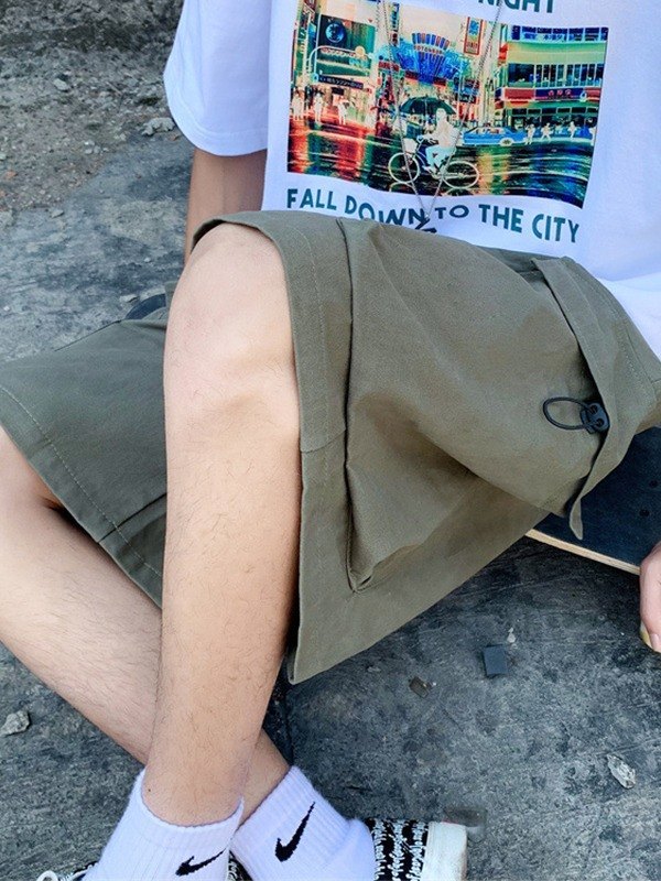 EMMIOL Men's Washed Pocket Cargo Shorts