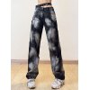 EMMIOL Belted Bleached Boyfriend Jeans