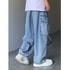 EMMIOL Men's Stitch Detail Pocket Cargo Jeans