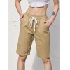 EMMIOL Shorts hasta la rodilla con dobladillo con puños