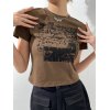 EMMIOL Love Goodbye Printed Crop Top