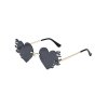 EMMIOL Burning Heart Pattern Rimless Sunglasses