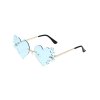 EMMIOL Burning Heart Pattern Rimless Sunglasses