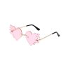 EMMIOL Burning Heart Pattern Rimless Sunglasses