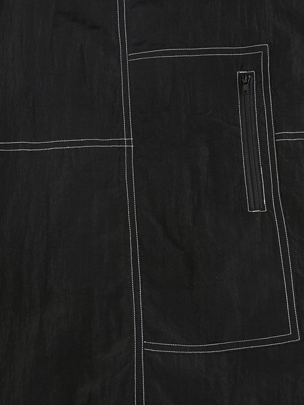 EMMIOL Drawstring Parachute Long Cargo Skirt