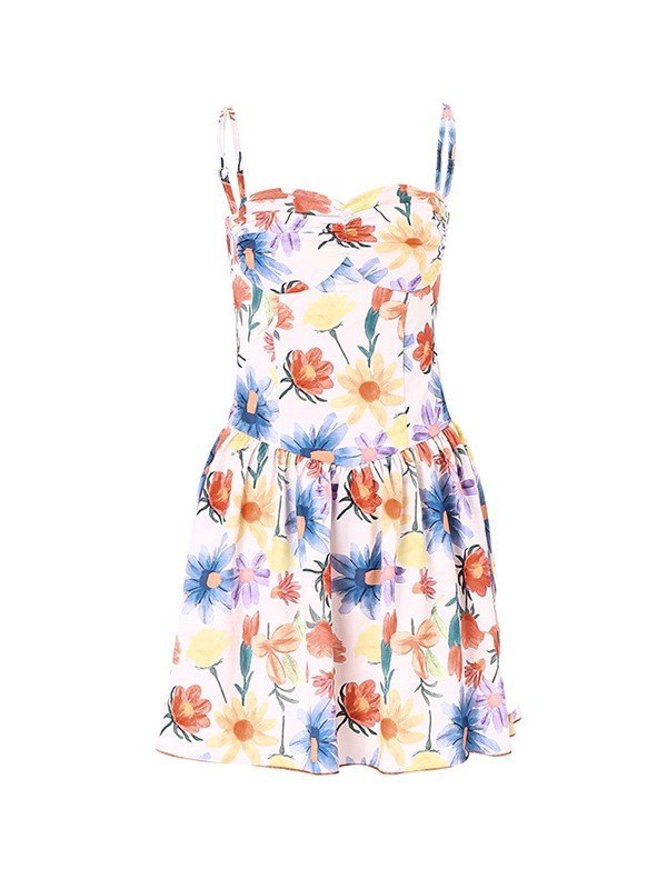 EMMIOL Floral Print Summer Mini Dress