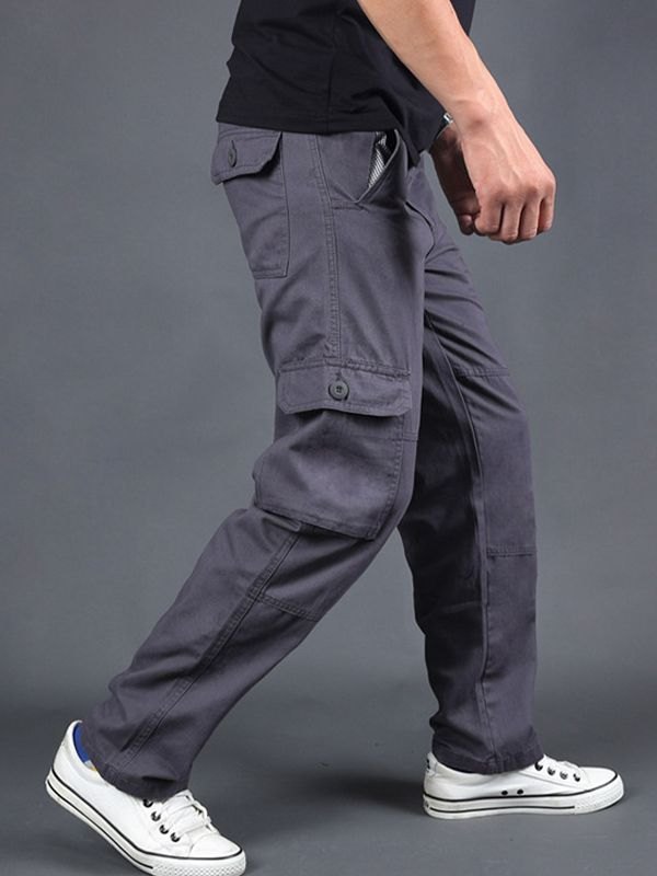 EMMIOL Men's Pocket Slim Straight Cargo Pants