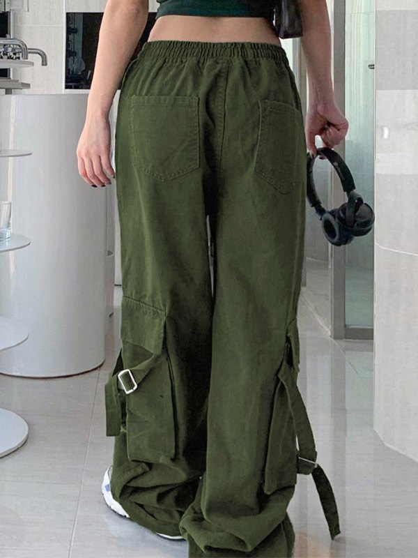 EMMIOL Vintage-Hose mit geradem Bein und Taschendetail