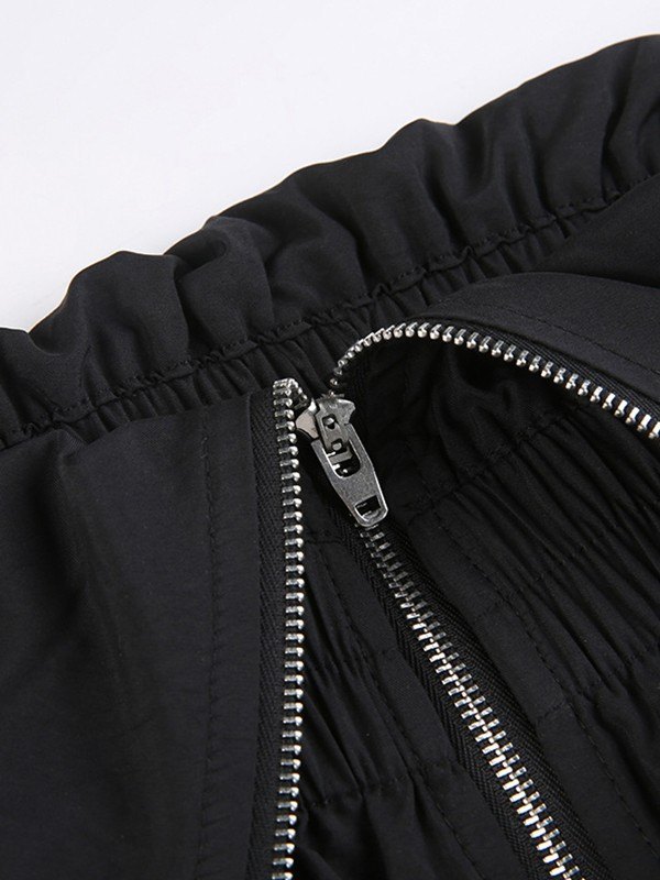 EMMIOL Zipper Fold Over Waist Baggy Cargo Pants
