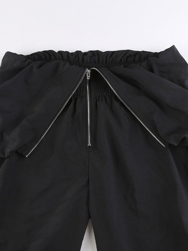 EMMIOL Zipper Fold Over Waist Baggy Cargo Pants