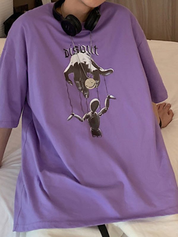 EMMIOL Disout Puppet Grafik-T-Shirt für Herren