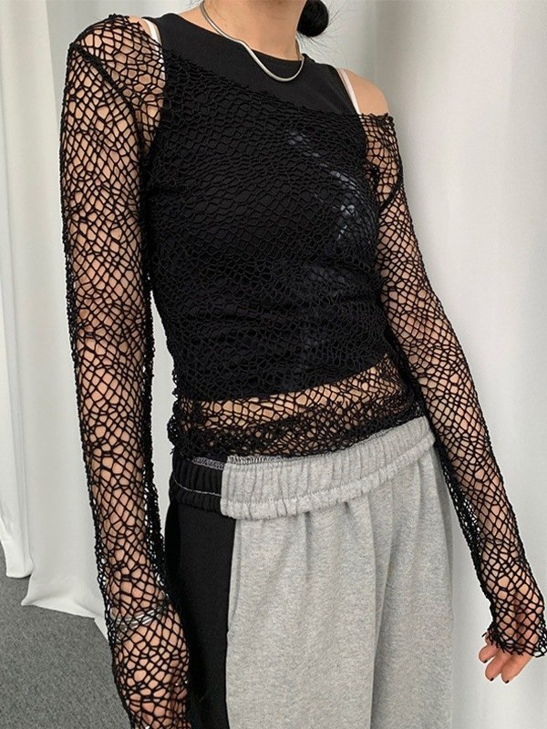 EMMIOL Cold Shoulder Long Sleeve Knit Top