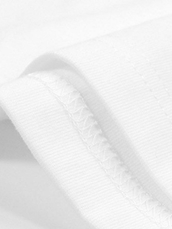 EMMIOL Camiseta de algodón con estampado de letras para hombre