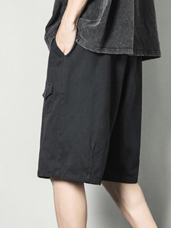 EMMIOL Pantalones cortos de pierna recta hasta la rodilla para hombre