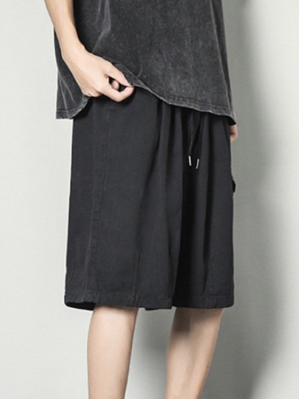 EMMIOL Pantalones cortos de pierna recta hasta la rodilla para hombre