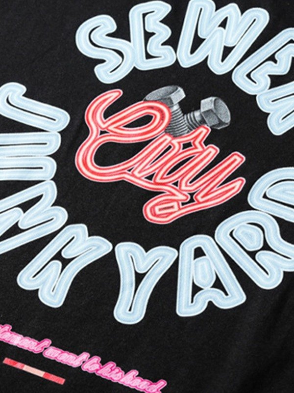 EMMIOL Camiseta gráfica con logo de tornillo para hombre