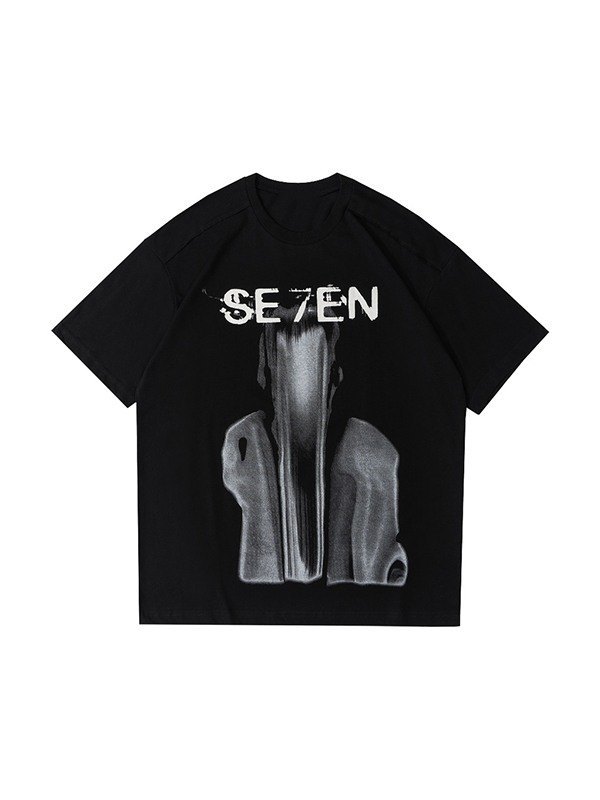 EMMIOL Camiseta con estampado abstracto vintage para hombre