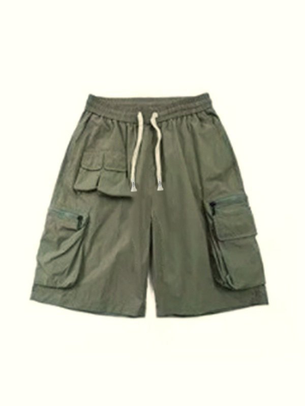 EMMIOL Men's Technique Zipper Pocket Cargo Shorts