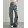 EMMIOL Pantalones de vestir plisados recortados