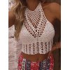 EMMIOL Crochet Hollow Halter Bikini Top