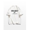 EMMIOL Camiseta de algodón con estampado de letras para hombre