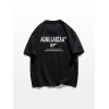 EMMIOL Camiseta de algodón con estampado de letras para hombre