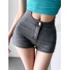 EMMIOL Asymmetric Stretch Skinny Denim Shorts