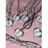 EMMIOL Collar de cadena de diamantes de imitación con colgante de corazón