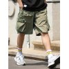 EMMIOL Men's Technique Zipper Pocket Cargo Shorts