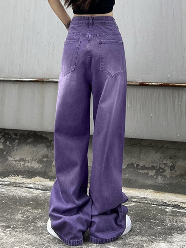EMMIOL Jeans cargo vintage viola